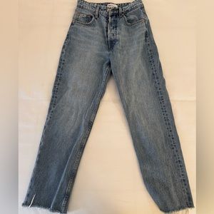 Zara Straight Leg Light Wash Jeans
